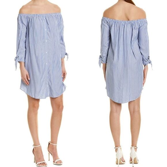 CUPCAKES AND CASHMERE Ciara Striped Dress M - Picture 1 of 8